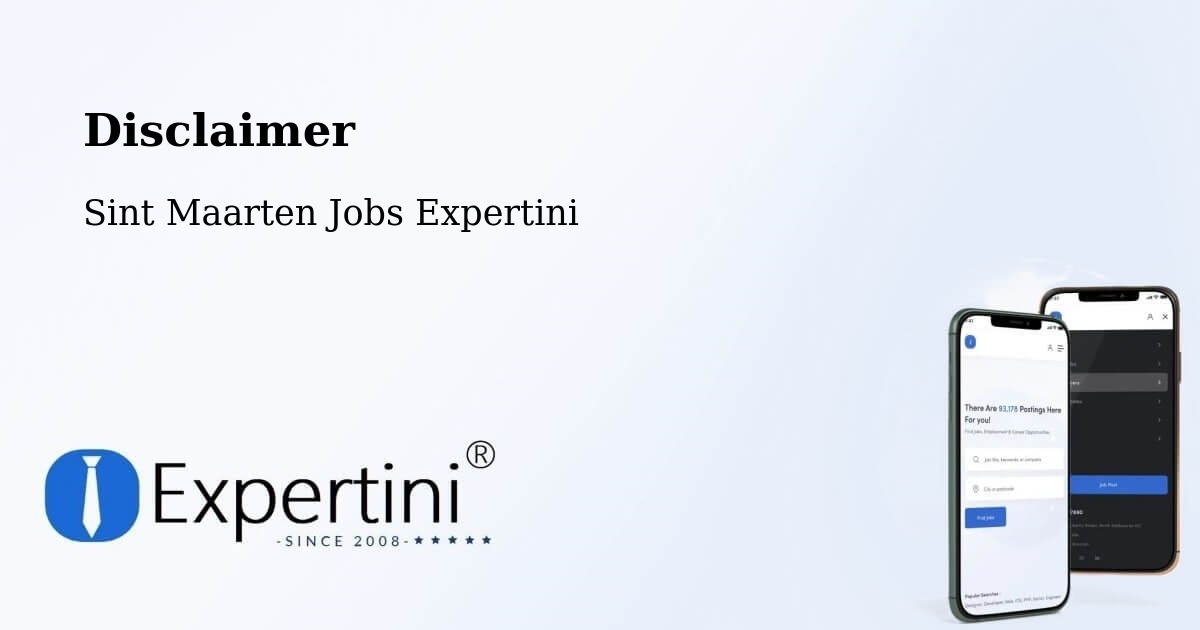 Disclaimer – Koolbaai - Sint Maarten Jobs Expertini